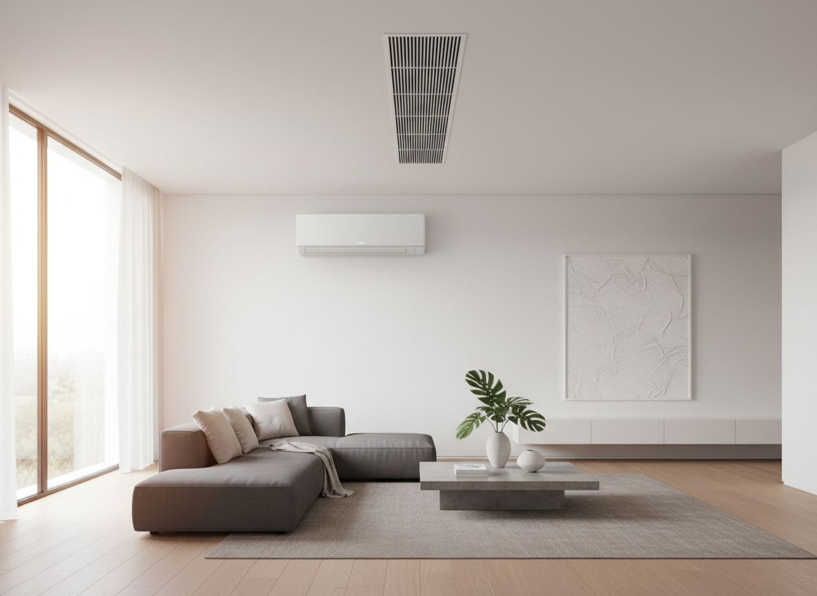 Residential air conditioning installation